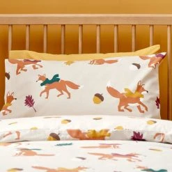 Dunelm Fox Natural 100% Brushed Cotton Duvet Cover And Pillowcase Set -pillowcase shop 30770238 alt04