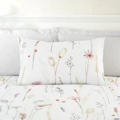 Dunelm Dried Flowers Blush Duvet Cover And Pillowcase Set -pillowcase shop 30770528 alt04