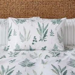 Dunelm Fern Green 100% Cotton Duvet Cover And Pillowcase Set -pillowcase shop 30771082 alt02