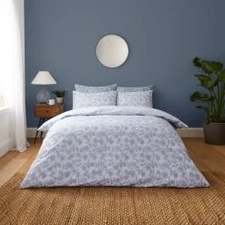 Dunelm Mabel Blue Duvet Cover And Pillowcase Set