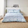Dunelm Ripley Seafoam 100% Cotton Duvet Cover And Pillowcase Set