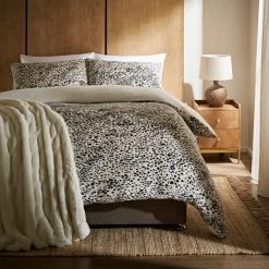 Dunelm Animal Printed Fleece Duvet Cover And Pillowcase Set