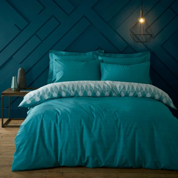 Elements Maverick Teal Duvet Cover And Pillowcase Set 4 Elements Maverick Teal Duvet Cover And Pillowcase Set - Image 2