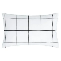 Dunelm Brooks Check White Duvet Cover And Pillowcase Set -pillowcase shop 30771520 alt05