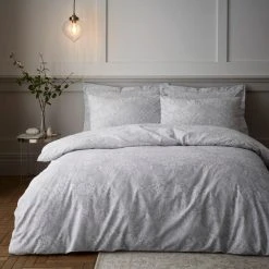 Elements Emelie Grey Duvet Cover And Pillowcase Set