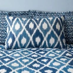 Dunelm Ayla Ikat Blue 100% Cotton Duvet Cover And Pillowcase Set 10 Dunelm Ayla Ikat Blue 100% Cotton Duvet Cover And Pillowcase Set -pillowcase shop 30771530 alt02