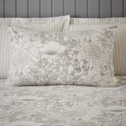 Dunelm Winnie Floral Natural 100% Cotton Duvet Cover And Pillowcase Set -pillowcase shop 30771535 alt04