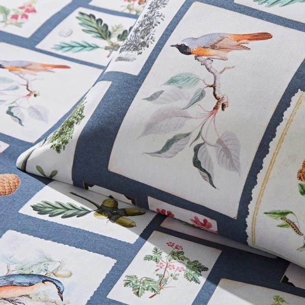 Natural History Museum Woodland Blue 100% Cotton Duvet Cover And Pillowcase Set 8 Natural History Museum Woodland Blue 100% Cotton Duvet Cover And Pillowcase Set - Image 6