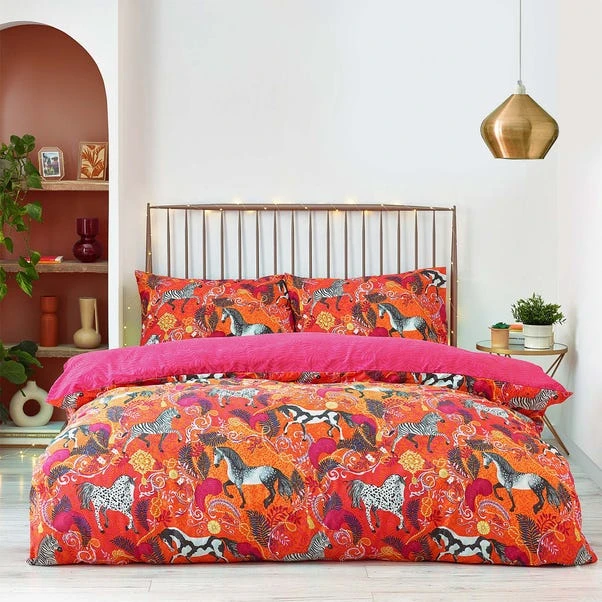 Furn Vivid Andalucian Reversible Duvet Cover And Pillowcase Set 3 Furn Vivid Andalucian Reversible Duvet Cover And Pillowcase Set