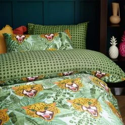 Furn Untamed Green Reversible Duvet Cover And Pillowcase Set -pillowcase shop 30771672 alt02
