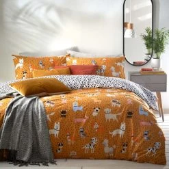 Furn Woofers Reversible Duvet Cover And Pillowcase Set