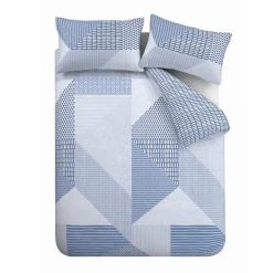 Catherine Lansfield Larsson Geo Blue Duvet Cover And Pillowcase Set -pillowcase shop 30771772 alt04