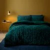 Dunelm Indra Velour Emerald Duvet Cover And Pillowcase Set -pillowcase shop 30772191
