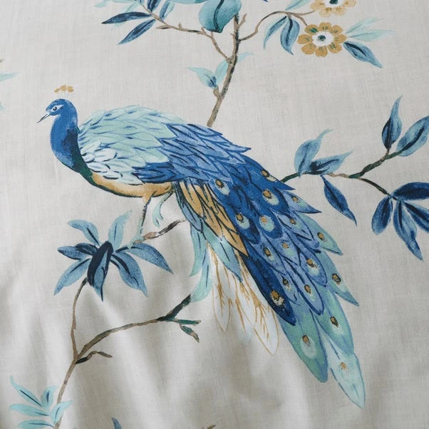 Dunelm Peacock Blue Duvet Cover And Pillowcase Set 5 Dunelm Peacock Blue Duvet Cover And Pillowcase Set - Image 3