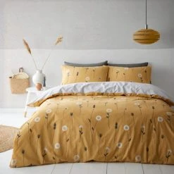 Dunelm Scandi Floral Grey Duvet Cover And Pillowcase Set -pillowcase shop 30772206 alt01