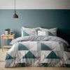 Dunelm Scandi Triangle Green Duvet Cover And Pillowcase Set -pillowcase shop 30772209