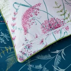 Dorma Winter Garden Teal 100% Cotton Reversible Duvet Cover And Pillowcase Set -pillowcase shop 30772255 alt05