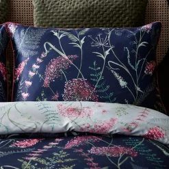 Dorma Winter Garden Navy 100% Cotton Reversible Duvet Cover And Pillowcase Set -pillowcase shop 30772808 alt05