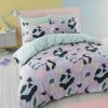 Dunelm Lilac Leopard Duvet Cover And Pillowcase Set -pillowcase shop 30782340