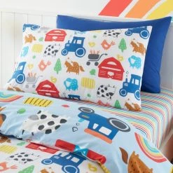 Dunelm Farmyard Blue Duvet Cover And Pillowcase Set -pillowcase shop 30792041 alt03