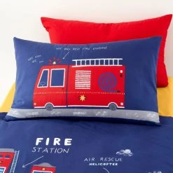 Dunelm Fire Engine Duvet Cover And Pillowcase Set -pillowcase shop 30792064 alt02
