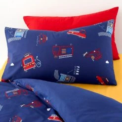 Dunelm Fire Engine Duvet Cover And Pillowcase Set -pillowcase shop 30792064 alt03
