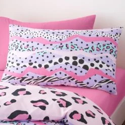 Dunelm Pack Of 2 Leopard Duvet Cover And Pillowcase Set -pillowcase shop 30792076 alt02
