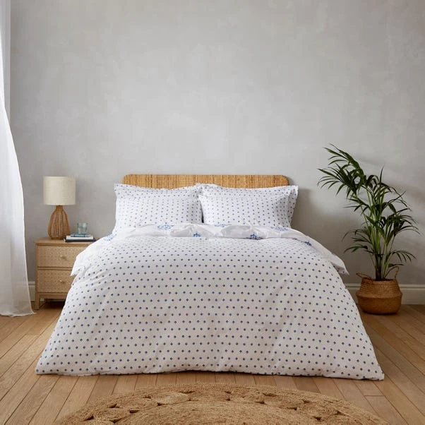 Dunelm Kamala Pintuck Blue Duvet Cover And Pillowcase Set 4 Dunelm Kamala Pintuck Blue Duvet Cover And Pillowcase Set - Image 2