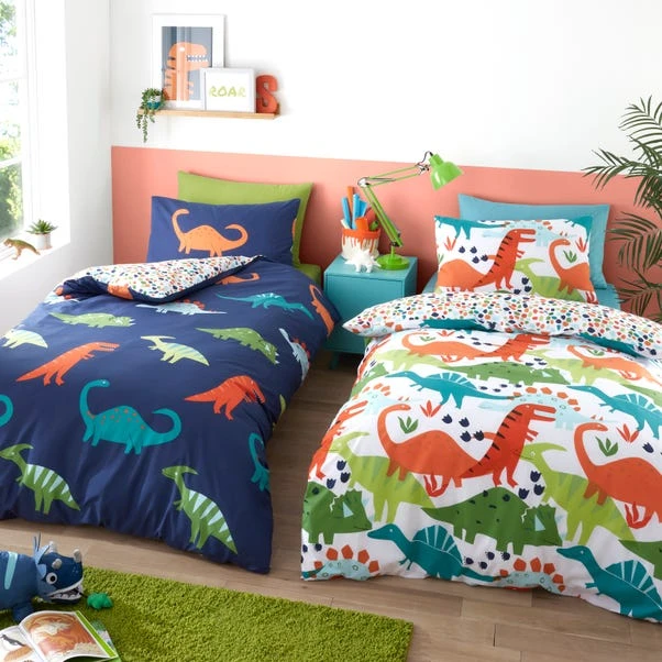 Dunelm Pack Of 2 Bright Dinosaur Duvet Cover And Pillowcase Set 3 Dunelm Pack Of 2 Bright Dinosaur Duvet Cover And Pillowcase Set