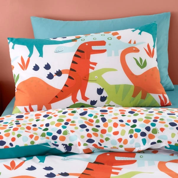 Dunelm Pack Of 2 Bright Dinosaur Duvet Cover And Pillowcase Set 5 Dunelm Pack Of 2 Bright Dinosaur Duvet Cover And Pillowcase Set - Image 3