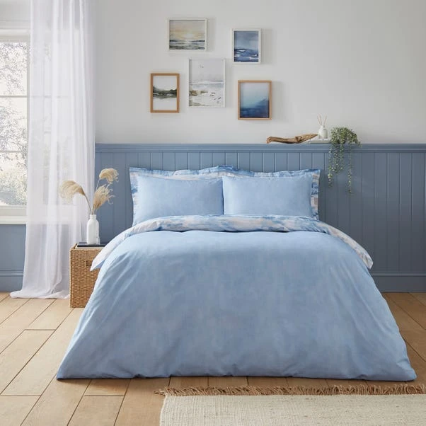 Dunelm Watercolour Landscape Blue Duvet Cover And Pillowcase Set 4 Dunelm Watercolour Landscape Blue Duvet Cover And Pillowcase Set - Image 2