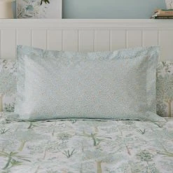 Dunelm Botanical Trees Sage Oxford Pillowcase
