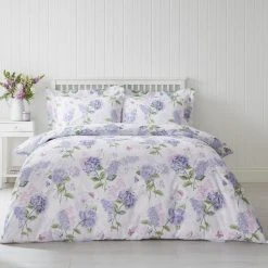 Dunelm Wild Hydrangea Lilac Oxford Pillowcase -pillowcase shop 30798237 alt02