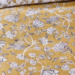 Dorma Evander Ochre Cotton Duvet Cover And Pillowcase Set -pillowcase shop 30798770 alt04