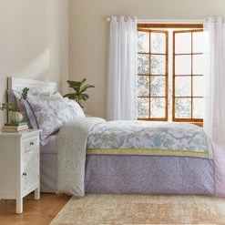 Dorma Meredith Mauve Cotton Duvet Cover And Pillowcase Set -pillowcase shop 30799132 alt02