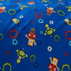 Dunelm Robots Blue Duvet Cover And Pillowcase Set -pillowcase shop 30799757 alt03