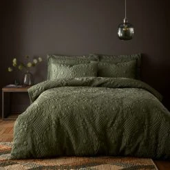Dunelm Mandalay Olive Duvet Cover And Pillowcase Set