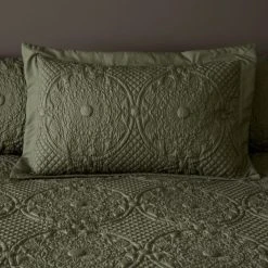 Dunelm Mandalay Olive Oxford Pillowcase