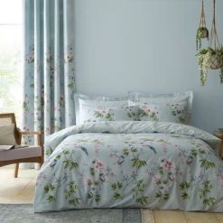 Dunelm Chinoiserie Bird Seafoam Duvet Cover And Pillowcase Set
