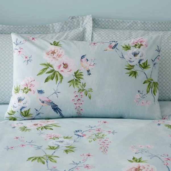 Dunelm Chinoiserie Bird Seafoam Duvet Cover And Pillowcase Set 5 Dunelm Chinoiserie Bird Seafoam Duvet Cover And Pillowcase Set - Image 3