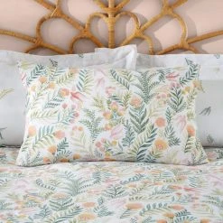 Dunelm Folk Botanical Green Duvet Cover And Pillowcase Set -pillowcase shop 30801109 alt02