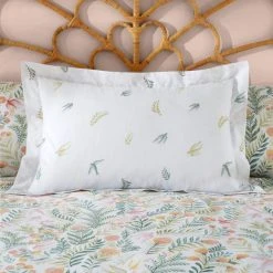 Dunelm Folk Botanical Green Duvet Cover And Pillowcase Set -pillowcase shop 30801109 alt03
