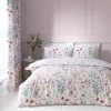 Dunelm Watercoloured Floral Pink Duvet Cover And Pillowcase Set