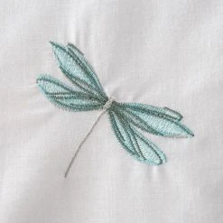 Dunelm Dragonflies Embroidery Seafoam Duvet Cover And Pillowcase Set -pillowcase shop 30801142 alt03