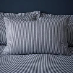 Dunelm Addison Stripe Navy Duvet Cover And Pillowcase Set -pillowcase shop 30801152 alt02