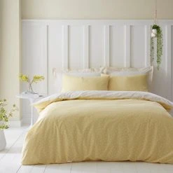Dunelm Florrie Yellow Duvet Cover And Pillowcase Set