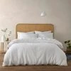 Dunelm Rowan Linen White Duvet Cover And Pillowcase Set -pillowcase shop 30801167
