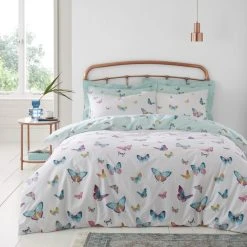 Dunelm Butterflies Duvet Cover And Pillowcase Set