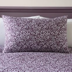 Dunelm Chartwell Aubergine Duvet Cover And Pillowcase Set -pillowcase shop 30801197 alt02