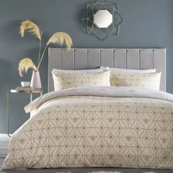 Furn Furn. Bee Deco Champagne Duvet Cover And Pillowcase Set